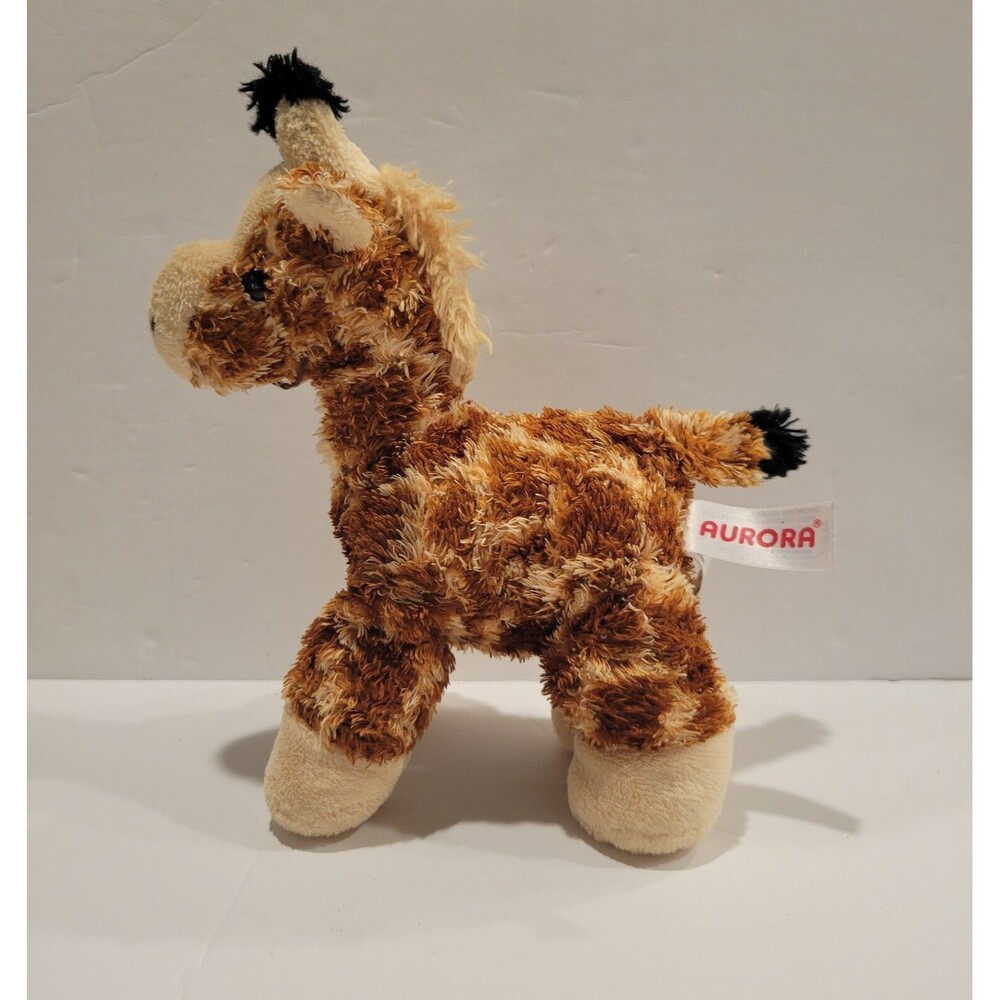 Aurora World GiGi Giraffe Plush Beanie Stuffed Animal Toy 8"